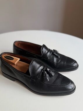 Allen Edmonds Grayson Leather Tassel Loafers Black Handcrafted USA Size 10 1/2 D